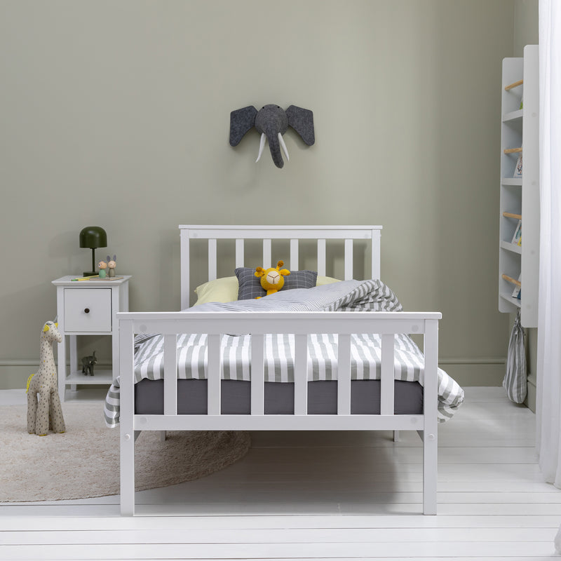 Otis Single Bed 3ft Frame with 2 Storage Drawers in White