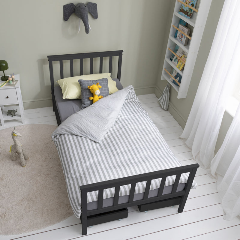 Joli Set of 2 Underbed Pull Out Storage Drawers Pair in Anthracite