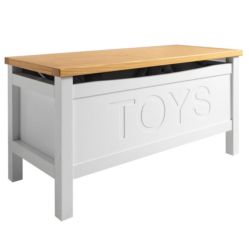 Leines Toy Box Storage Chest in Classic White & Oak