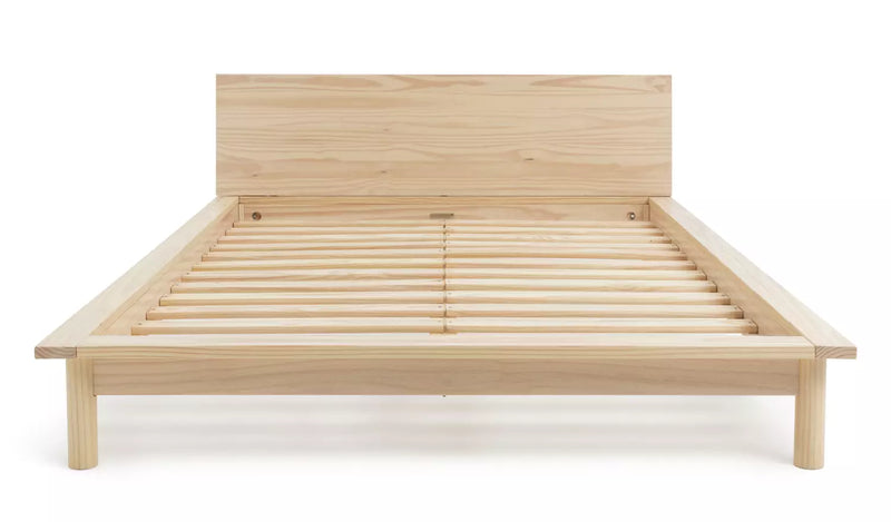 Akio Kingsize Wooden Platform Bed Frame - Natural 11972003 (OpenBox- See T's & C's for details)