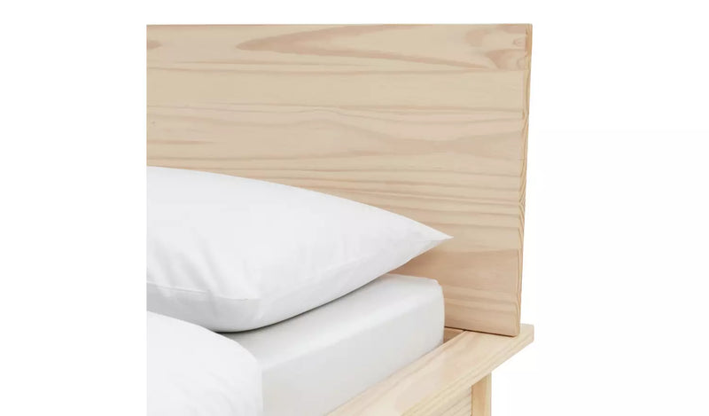 Akio Kingsize Wooden Platform Bed Frame - Natural 11972003 (OpenBox- See T's & C's for details)