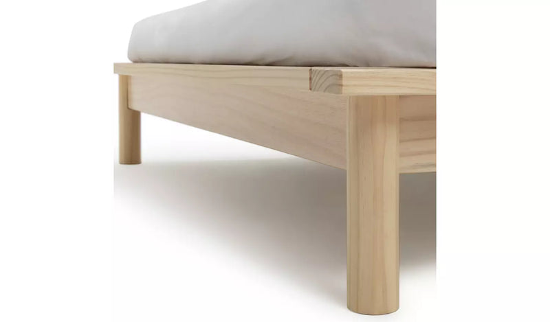 Akio Kingsize Wooden Platform Bed Frame - Natural 11972003 (OpenBox- See T's & C's for details)