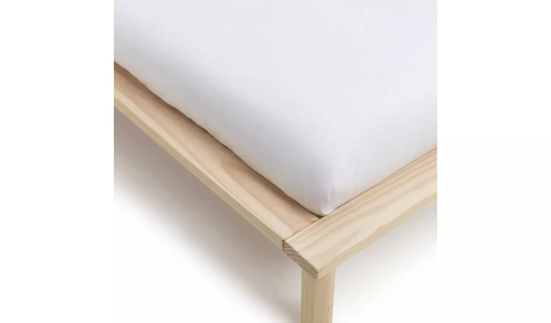 Akio Kingsize Wooden Platform Bed Frame - Natural 11972003 (OpenBox- See T's & C's for details)