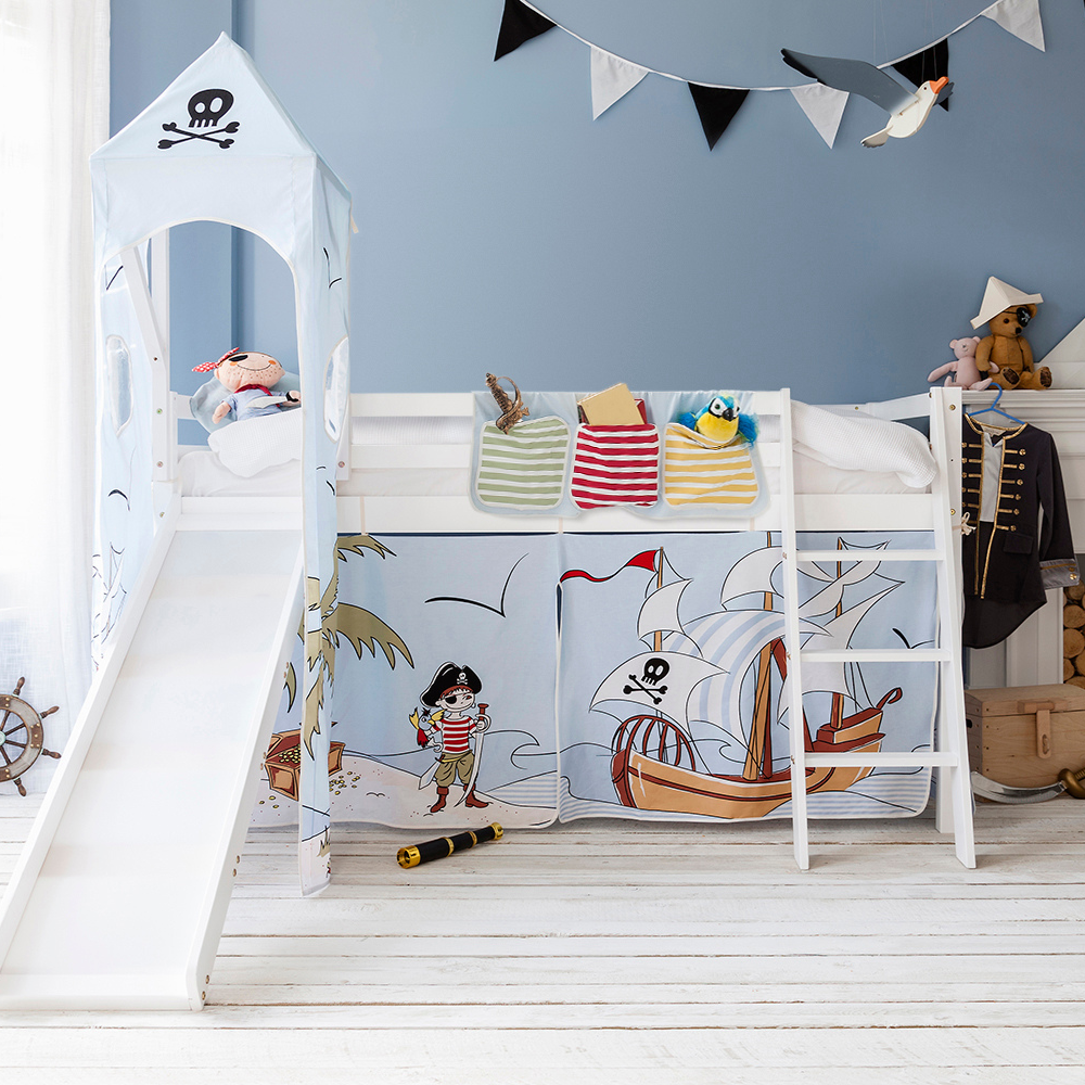Moro Cabin Bed Midsleeper Slide & Pirate Pete Package Classic