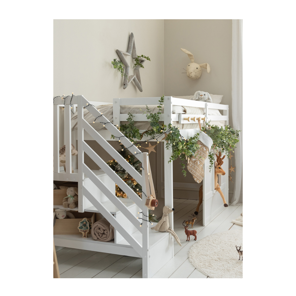 Kasja Staircase Midsleeper Cabin Bed with Window