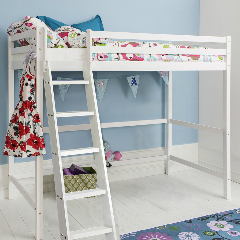 Texas High Sleeper Cabin Bed in Classic White