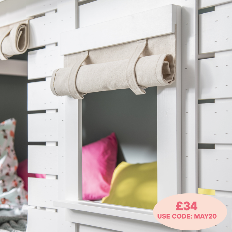 Hans Canvas Roll Up Windows and Door for Christopher Midsleeper with Classic White Frame