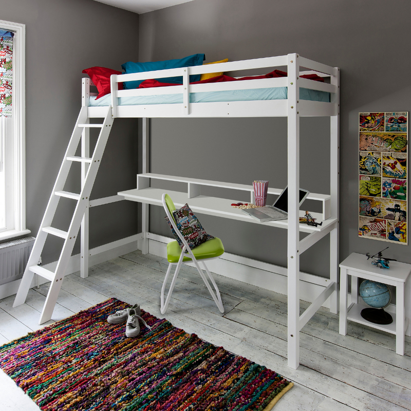 Thea Desk for High Sleeper Cabin Bed Fits Thomas, Lottie & Una Highsleepers in White