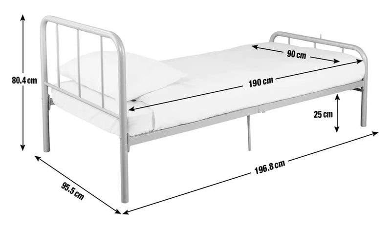 Charlie Single Metal Bed Frame - Green 13138986 (OpenBox- See T's & C's for details)