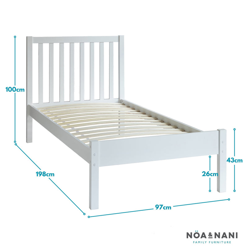 Linnea Single Bed in White