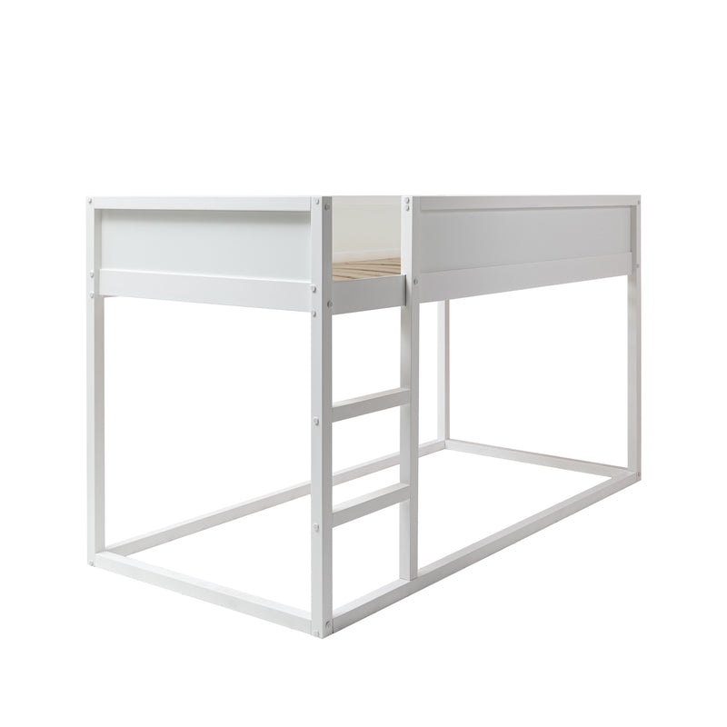 Lykke Midsleeper Cabin Bed Reversible with Straight Ladder in Classic White
