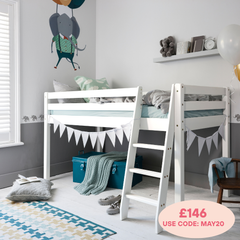 Moro Cabin Bed Midsleeper in Classic White