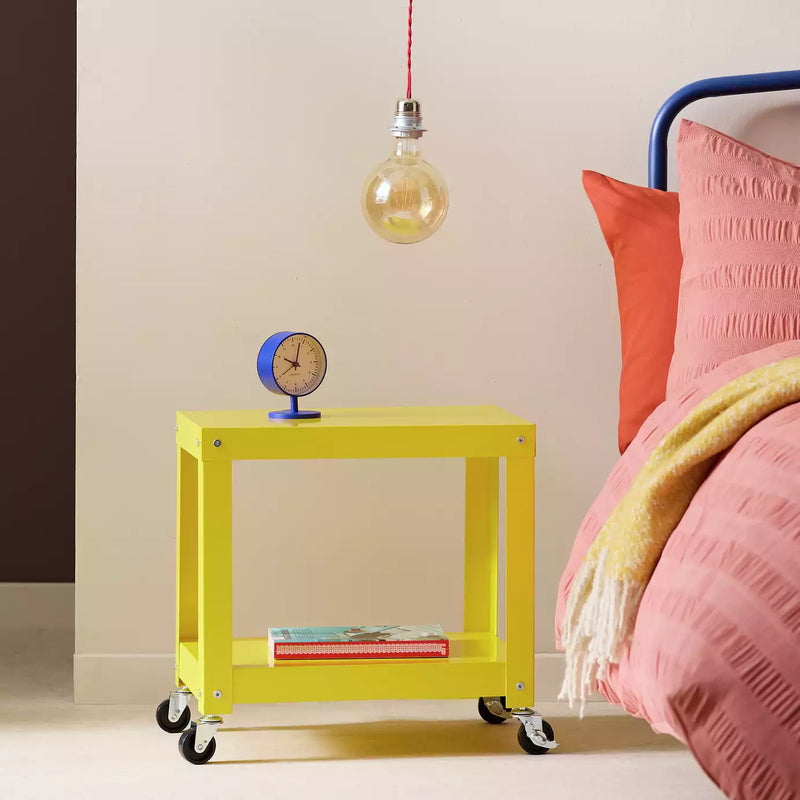 Habitat Archie 2 Tier Bedside Table - Yellow 14166878 (Open Box- See T's & C's for details)