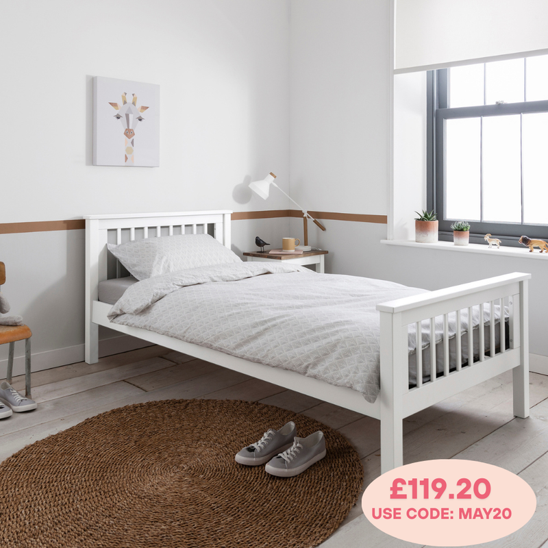 Hampshire Single Bed Frame in Classic White