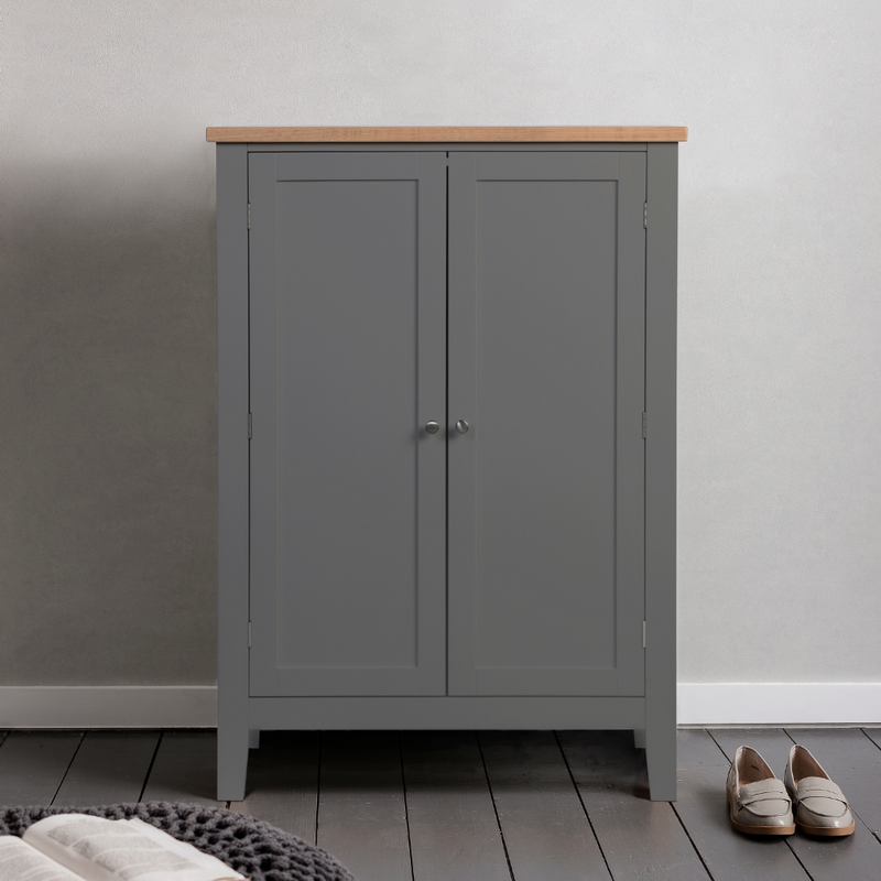 Leines Shoe Storage Cabinet in Charcoal Grey