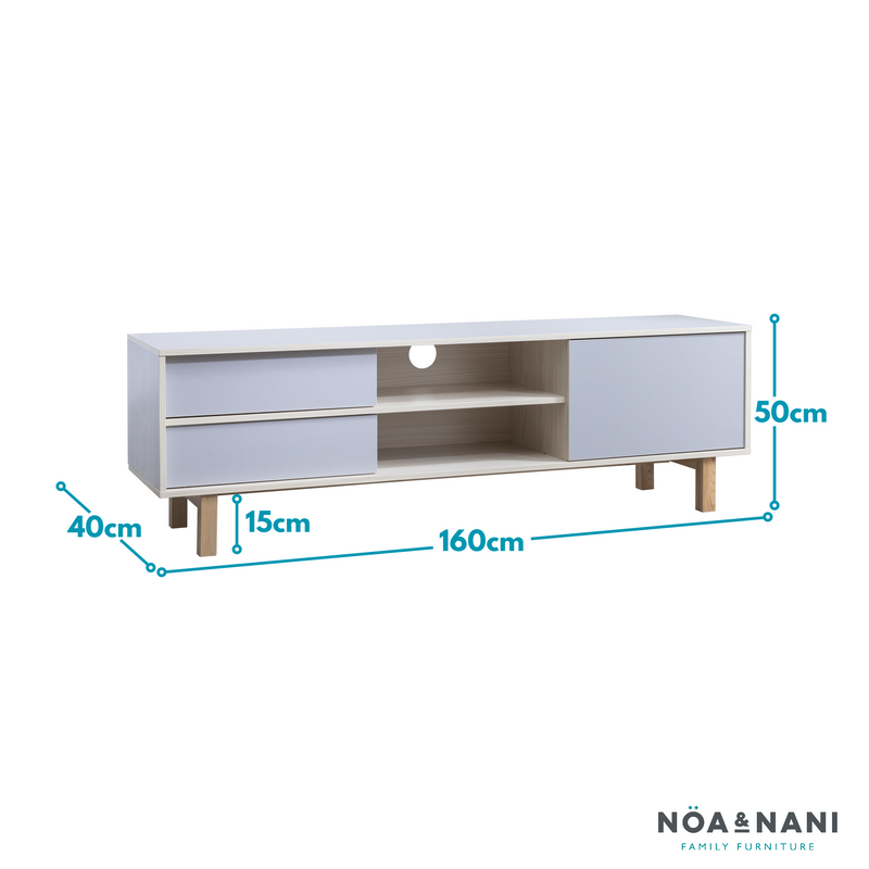 Järstorp TV Unit in Grey & Oak Finish