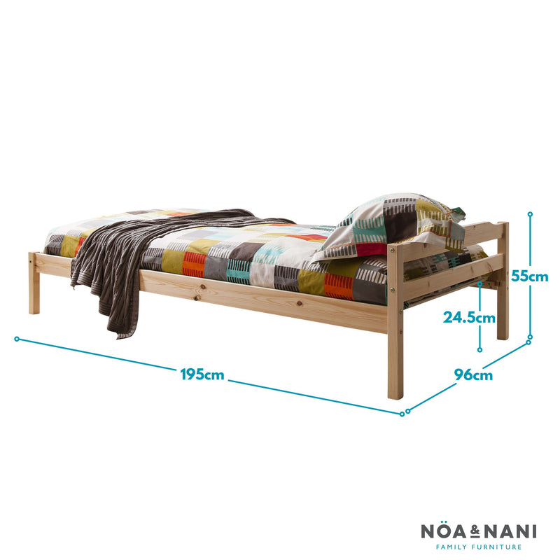 Sussex Single Bed 3ft Bed Frame in Natural Pine