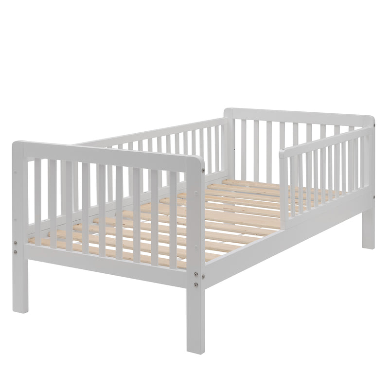 Leonora Toddler Bed with Pull-Out Trundle in White