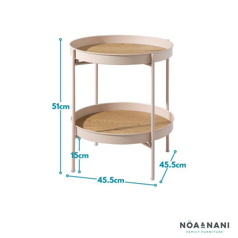 Solna Large Coffee Table in Blush Pink