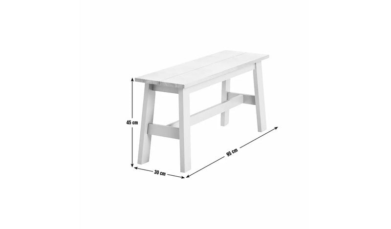 Chicago Solid Wood Dining Bench - Grey 17515646 (OpenBox- See T's & C's for details)