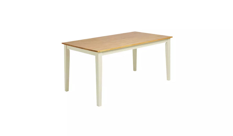 Chicago Wooden 6 Seater Dining Table - Cream 17628935 (OpenBox- See T's & C's for details)