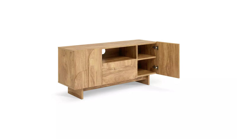 Yassica 2 Door 1 Drawer TV Unit - Oak 17857122 (OpenBox- See T's & C's for details)