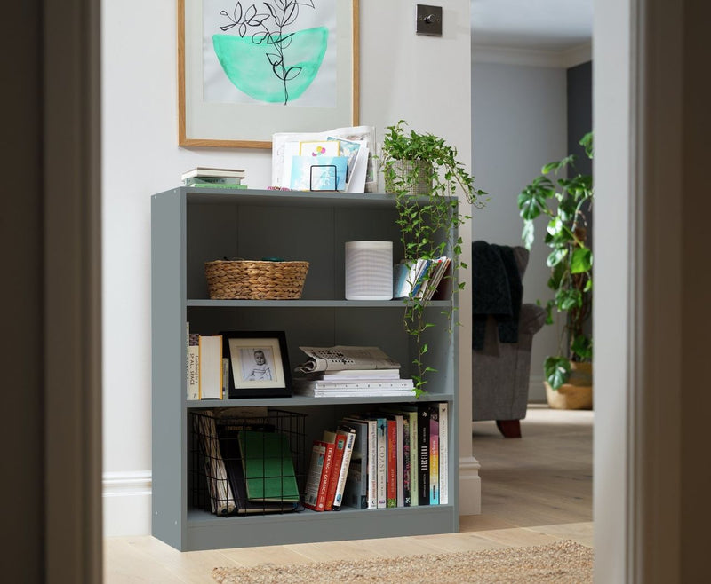 Maine Short Bookcase - Grey 18514220 (Open Box- See T's & C's for details)