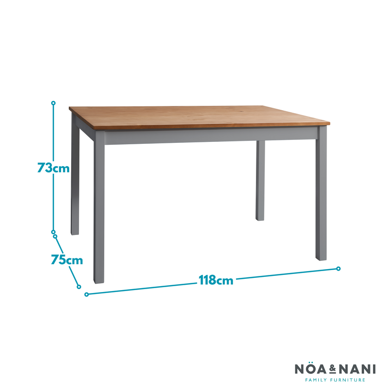 Annika Dining Table in Grey & Pine