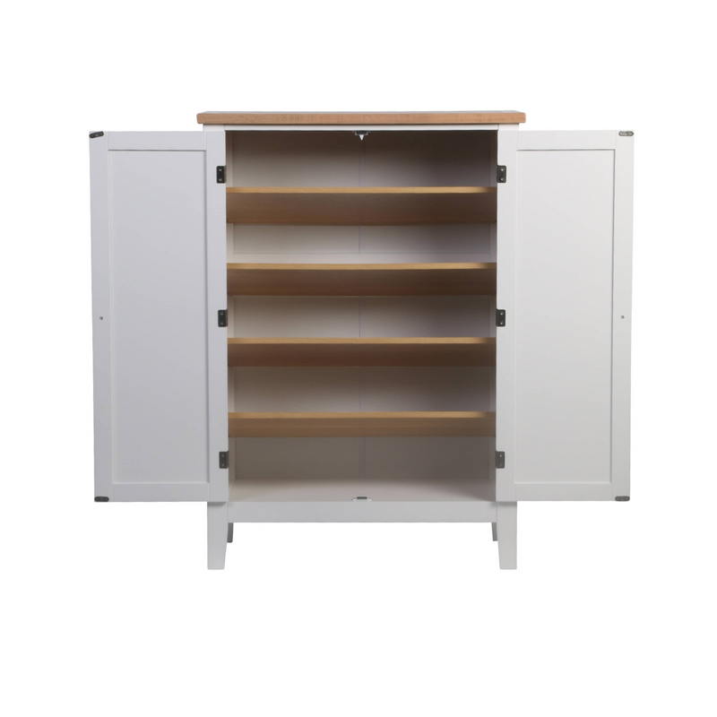 Leines Shoe Storage Cabinet in Classic White