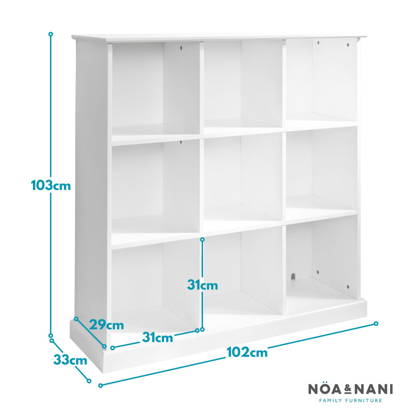Halmstad 9 Cube Storage Cube Unit Sideboard in White