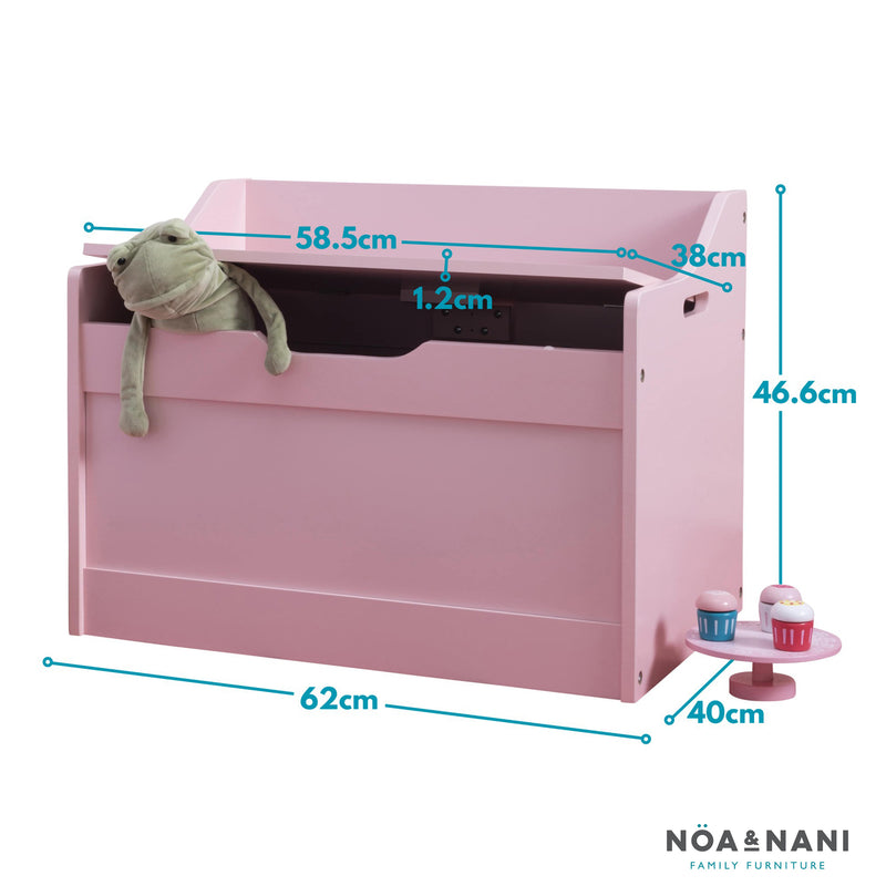 Lola Toy Box Toy Storage Organiser in Blush Pink