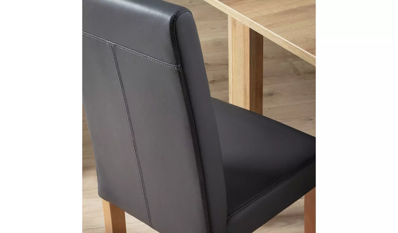 Pair of Midback Dining Chairs - Charcoal 18490980 (OpenBox- See T's & C's for details)