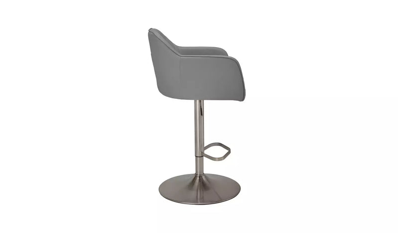 Ellington Quilted Faux Leather Bar Stool - Grey 18885825 (OpenBox- See T's & C's for details)