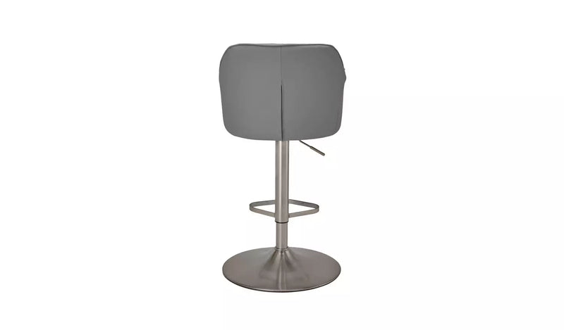 Ellington Quilted Faux Leather Bar Stool - Grey 18885825 (OpenBox- See T's & C's for details)