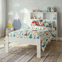 Joni Single Bed with Built in Storage in Classic White