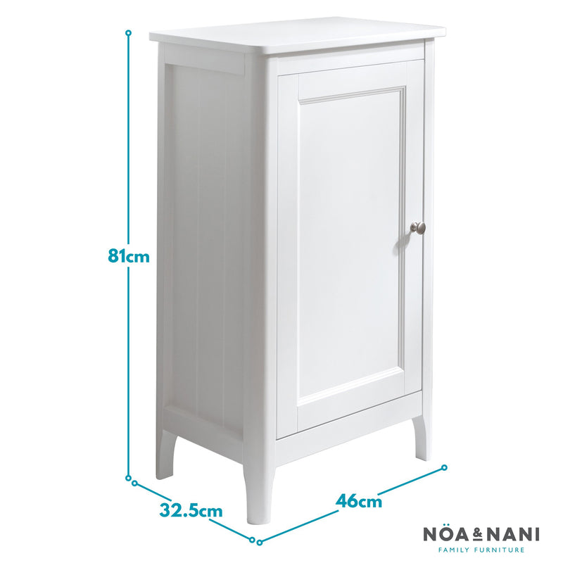 Lillestrom Single Door Bathroom Cabinet in White