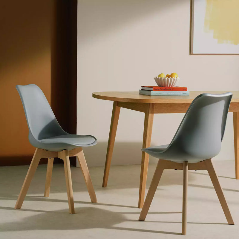 Habitat Jerry Pair of Dining Chair - Grey 19393732 (Open Box- See T's & C's for details)
