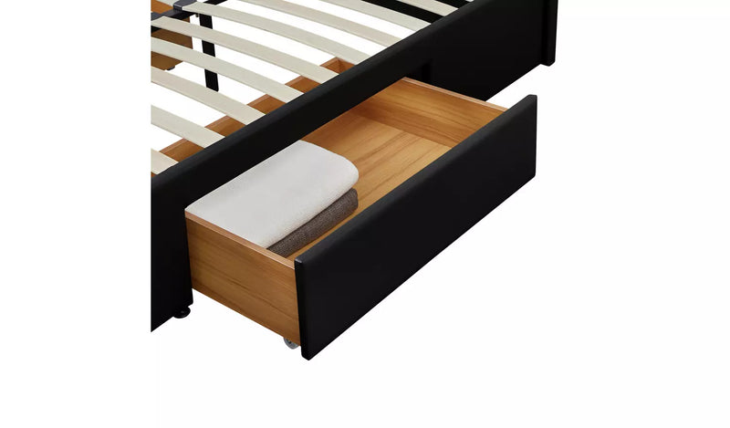 Lavendon 4 Drawer Double Bed Frame - Black 19444296 (OpenBox- See T's & C's for details)