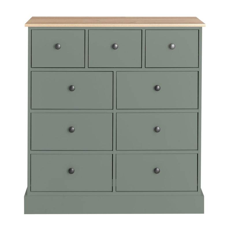 Kensington 9 Drawer Chest - Sage Green 17445204 (Open Box- See T's & C's for details)