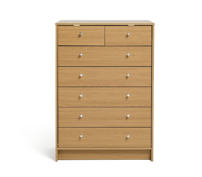 Malibu 7 Drawer Chest - Oak Effect 16229603 (Open Box- See T's & C's for details)