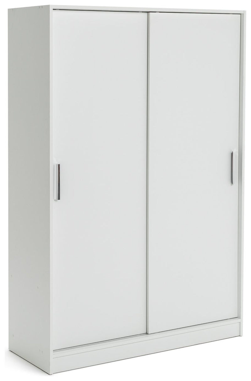 Nova 2 Door Sliding Wardrobe - White 15810446 (Open Box- See T's & C's for details)