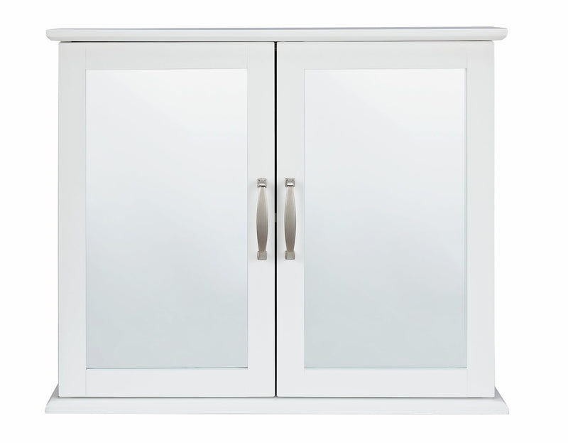 Tongue & Groove 2 Door Mirrored Cabinet - White 13263002 (Open Box- See T's & C's for details)