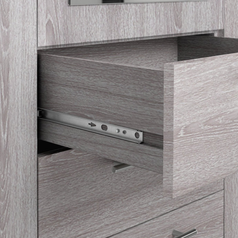 4 Door 3 Drawer Wardrobe - Grey 17560419 (OpenBox- See T's & C's for details)