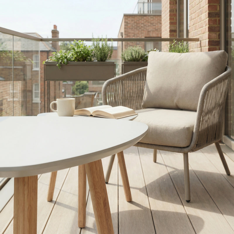 Malme Small Outdoor Side Table for Balcony & Patio in Choice of Colours