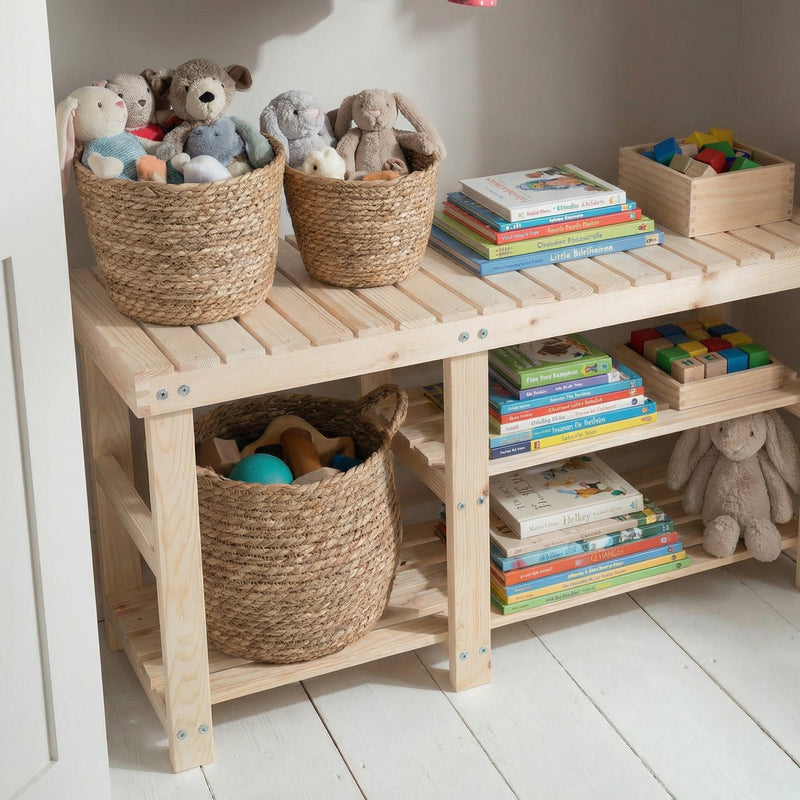 Einar Pine Toy Storage Unit Wardrobe Natural Pine