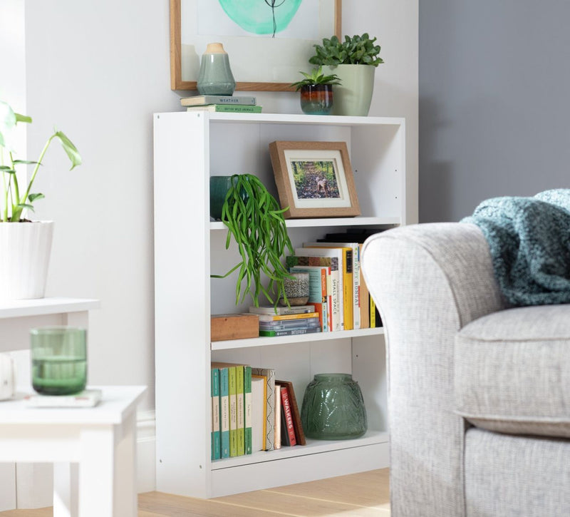 Apley Short Bookcase - White 16092115 (Open Box- See T's & C's for details)