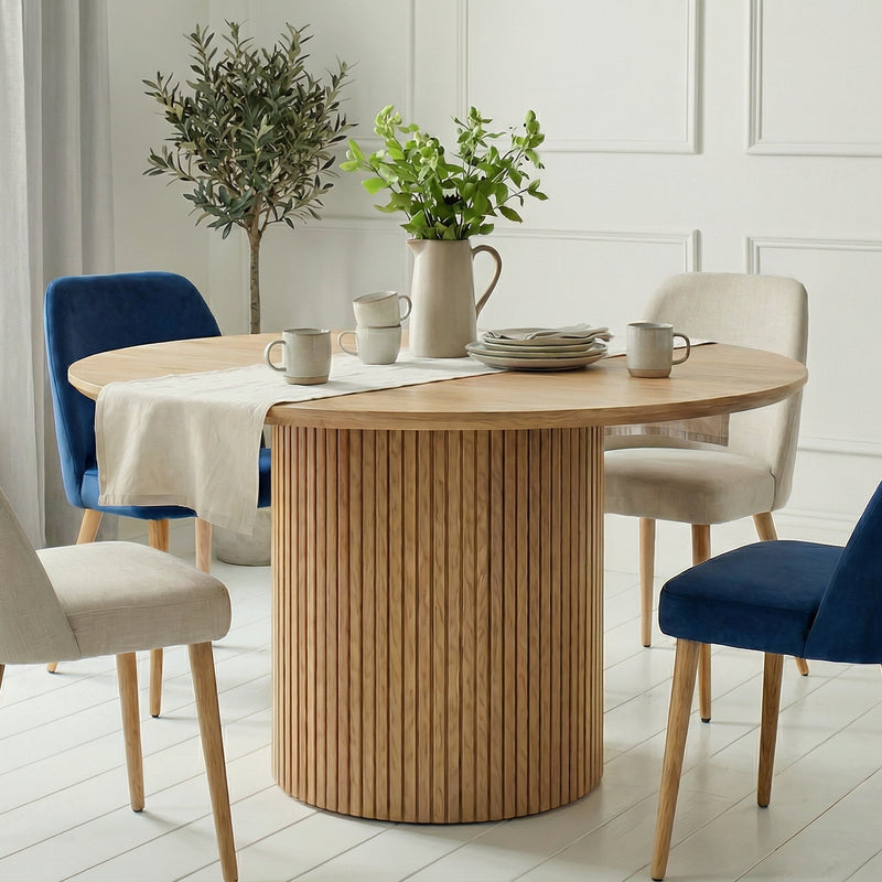 Lulea Round Dining Table in Natural Pine