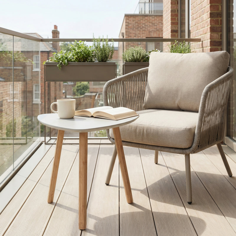 Malme Small Outdoor Side Table for Balcony & Patio in Choice of Colours