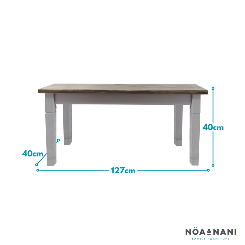 Canterbury Hallway Bench Entryway Medium in Grey and Dark Pine