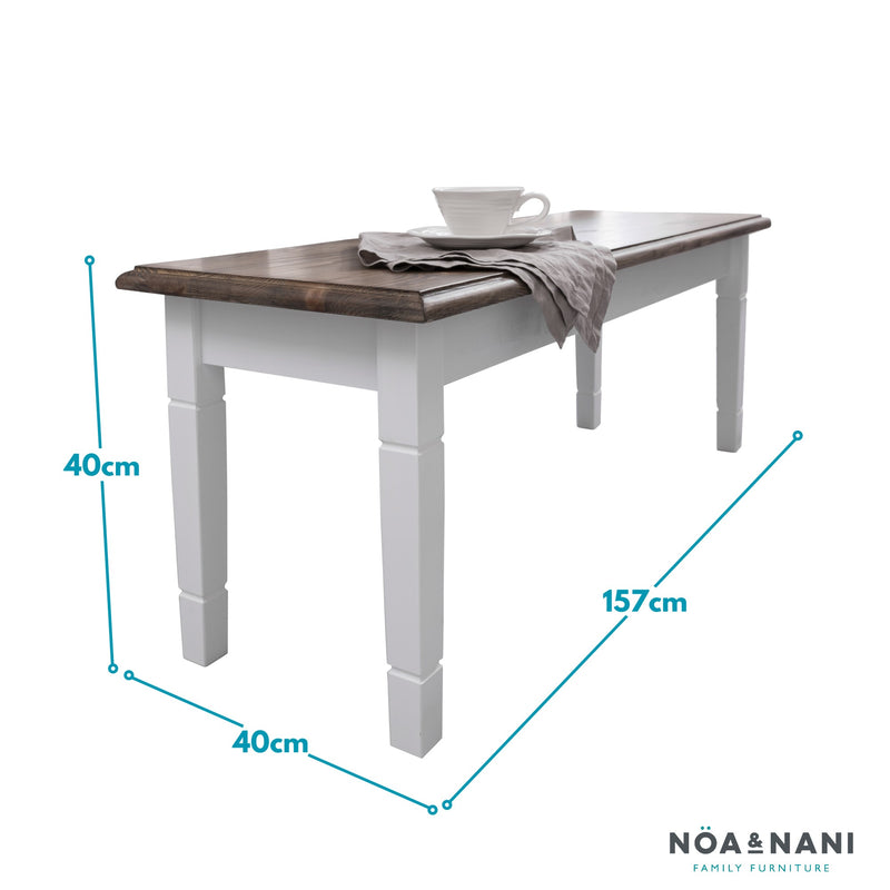 Canterbury Bench in White & Pine
